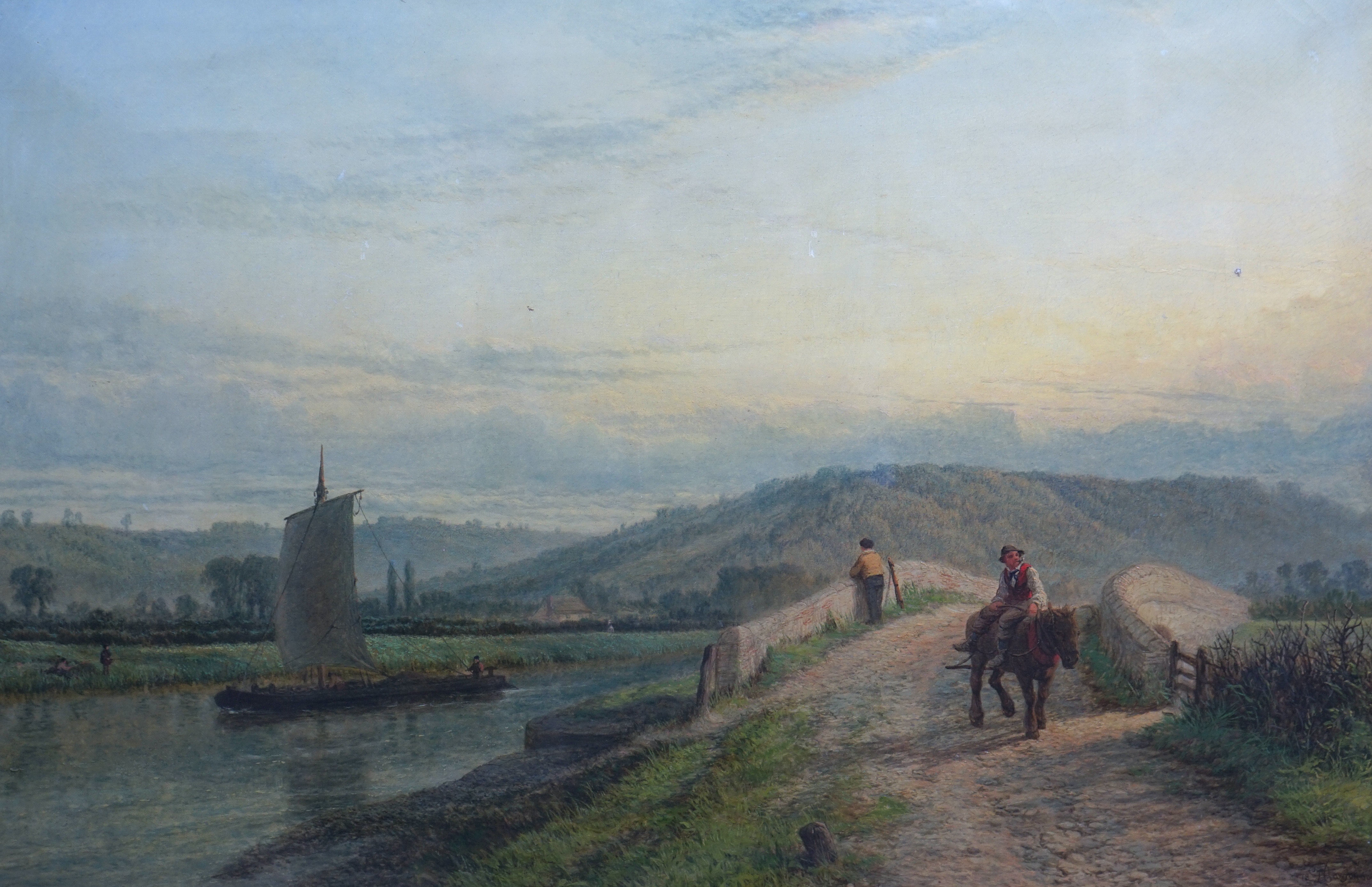 Henry Dawson (British, 1811-1878), 'Colwich Hills', oil on canvas, 50 x 75cm